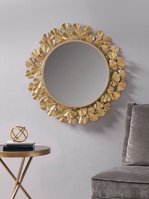 Ginkgo Leaf Decor Mirror