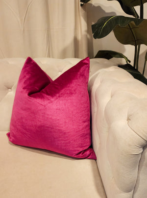Pink velvet pillow