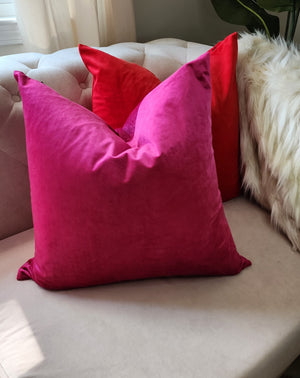 Pink velvet pillow
