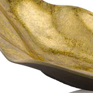 18" Gold Modern Wavy Aluminum Centerpiece Bowl-4