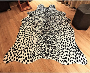 Faux Leopard Rug, cheetah print rug, with gold color