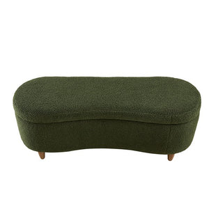 Bailey Boucle Flip Top Storage Bench Green