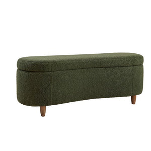 Bailey Boucle Flip Top Storage Bench Green