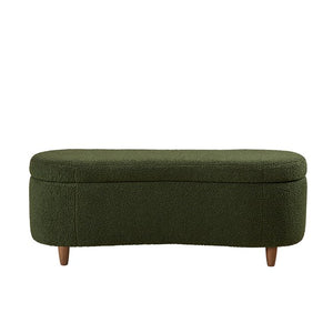 Bailey Boucle Flip Top Storage Bench Green
