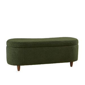 Bailey Boucle Flip Top Storage Bench Green