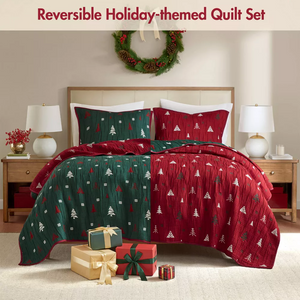 Christmas Inspired Coverlet Mini Set Red