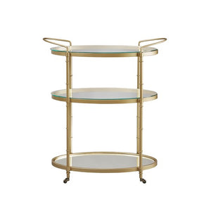 Classic Gold Framed 3-Tier Bar Cart