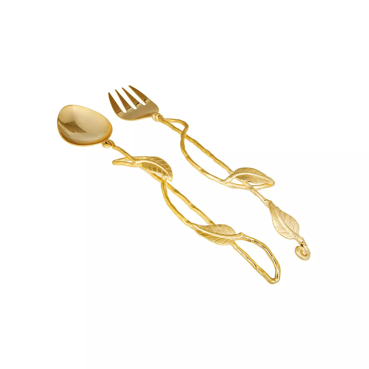 Gold Leaf Salad Servers Set of Two