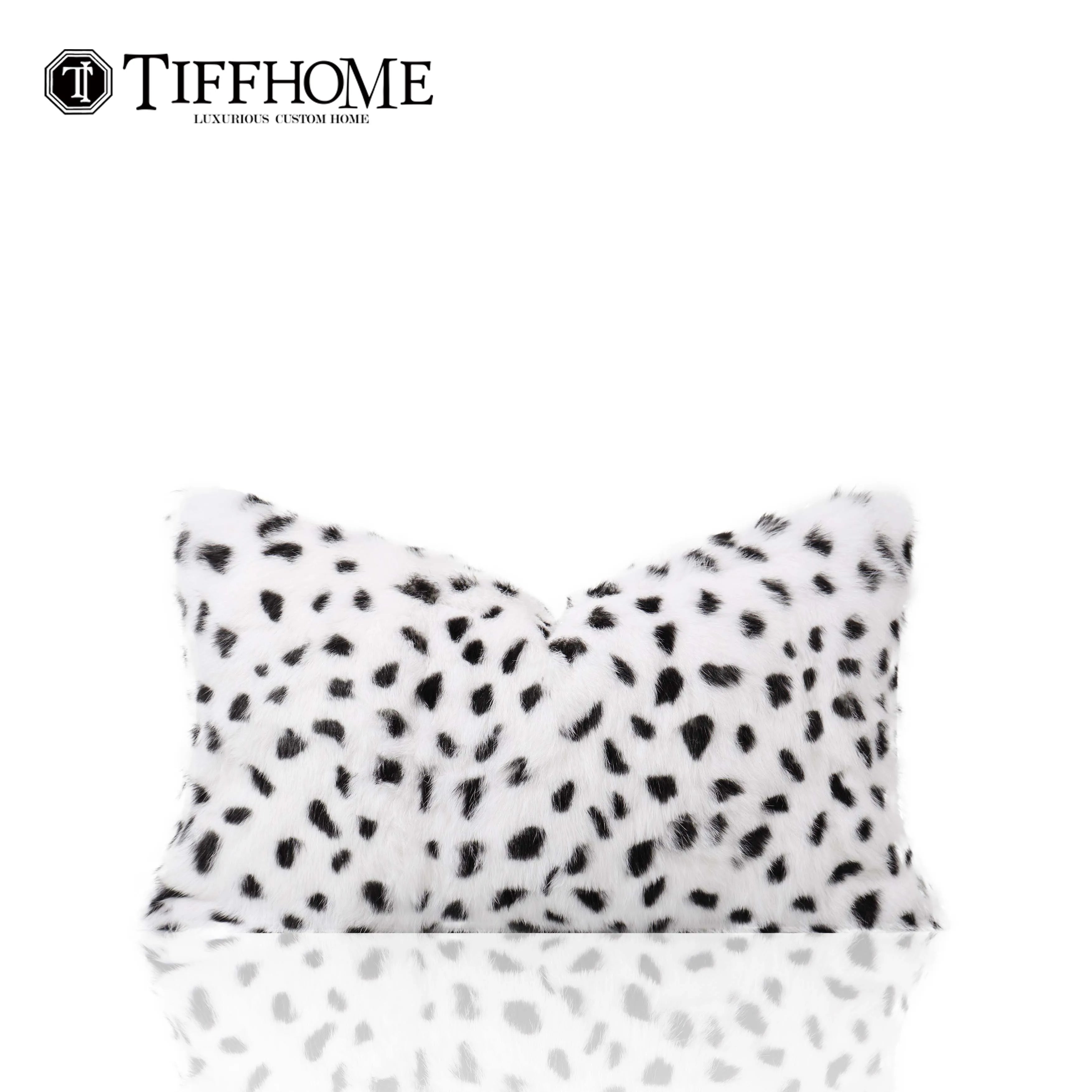 Oh-Spots Waist Pillow Luxury Cony Hair Cushion Covers Decoration Wholesale Custom Bed Sofa Pillow Cover