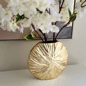 Gold Crumpled Vase