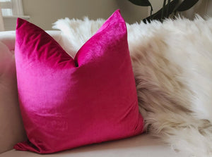 Pink velvet decorative cover