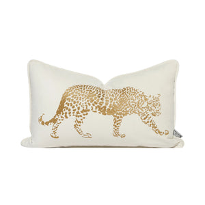 Leopard Black & White Cheetah Lumbar Pillow Cushion Cover