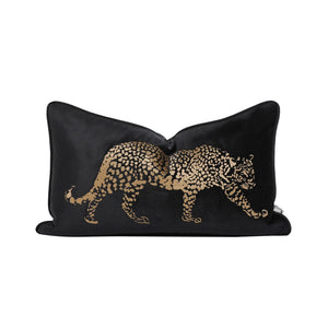 Leopard Black & White Cheetah Lumbar Pillow Cushion Cover