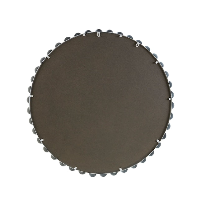 Madison Park Signature Beaded Round White Framed Wall Mirror