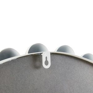Madison Park Signature Beaded Round White Framed Wall Mirror