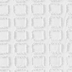 Metro Woven Clipped Solid Shower Curtain White