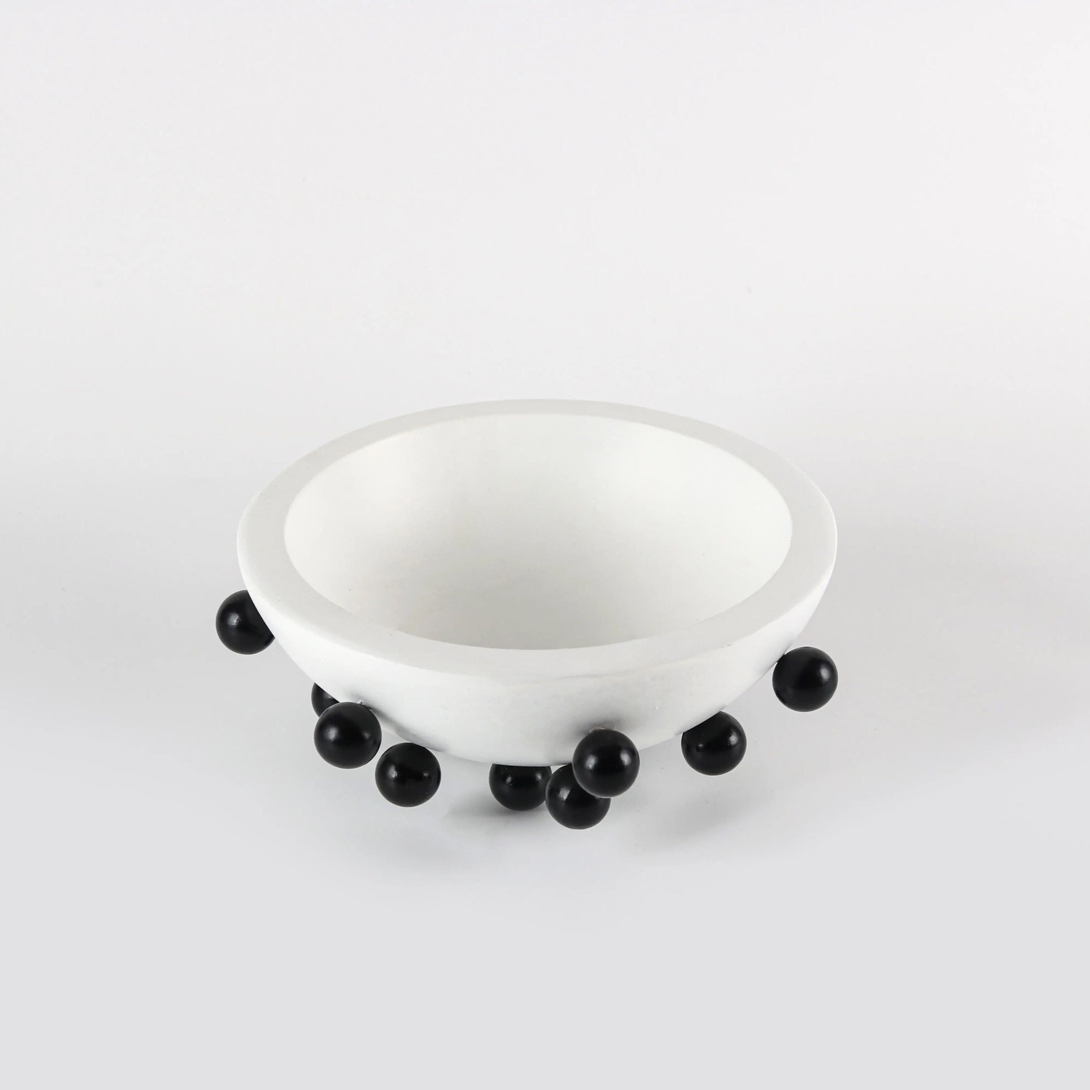 Modern Black White Bumps Round Balls Vase Soft Decor Ornaments