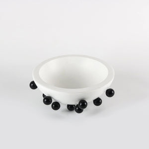 Modern Black White Bumps Round Balls Vase Soft Decor Ornaments