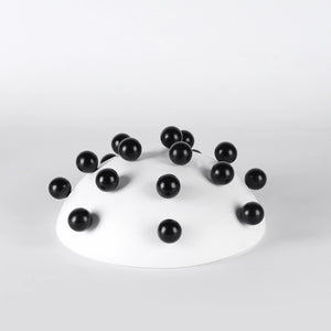 Modern Black White Bumps Round Balls Vase Soft Decor Ornaments