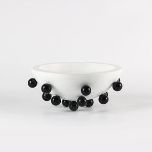 Modern Black White Bumps Round Balls Vase Soft Decor Ornaments