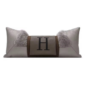 Modern Gray Candy-Shaped Cylindrical Bolster Pillow