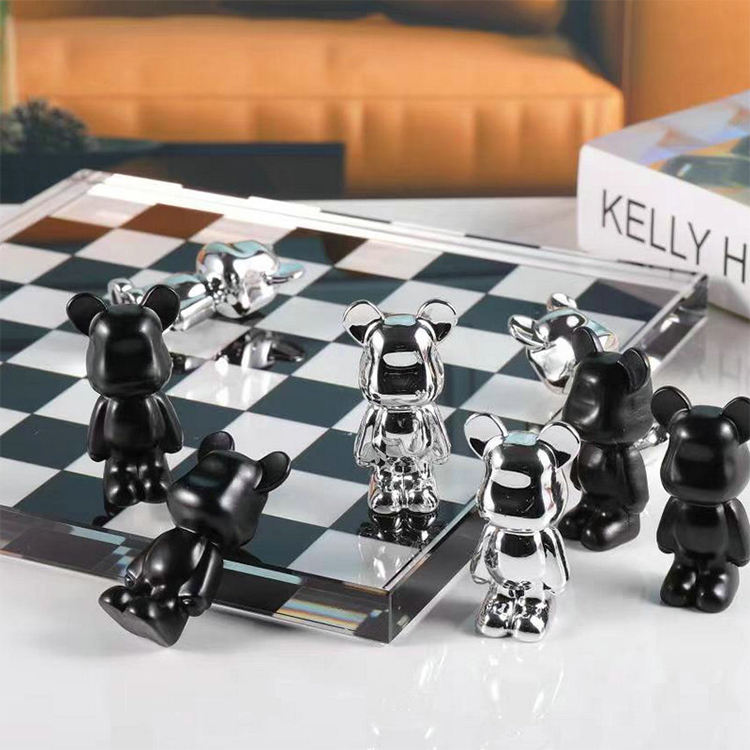 Resin Chessboard Crystal Chess Board For Home Decor