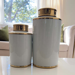 Retro Ceramic Storage Tank Artificial Flower Vases Set