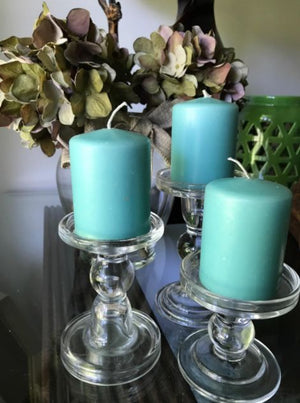 Glass candle holder