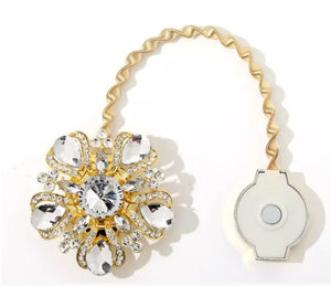 1 Pair Sparkling Crystal Tieback shown