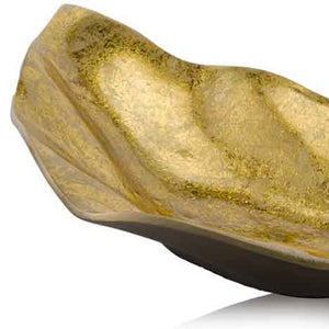 18" Gold Modern Wavy Aluminum Centerpiece Bowl-3