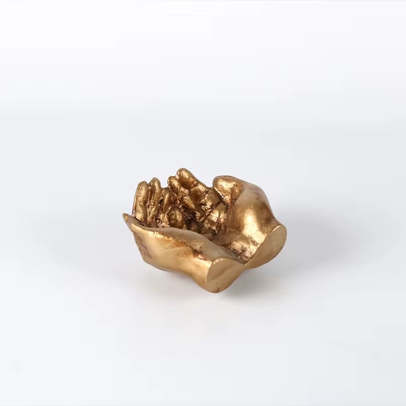 Antique Gold Decorative Hands Storage Bowl