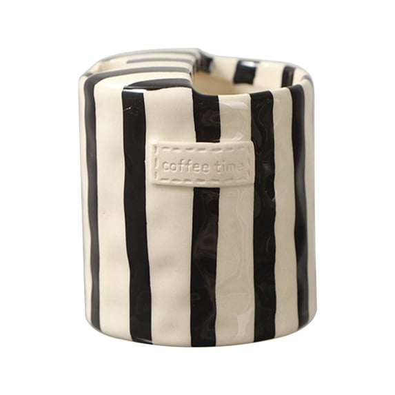 Artistic Retro Striped Ceramic Coffee Mug