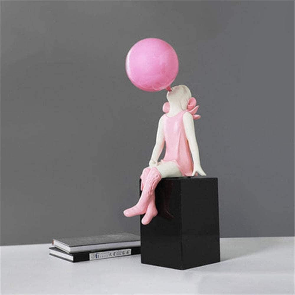 Bubble Blowing Girl Sculpture Figures Decoration
