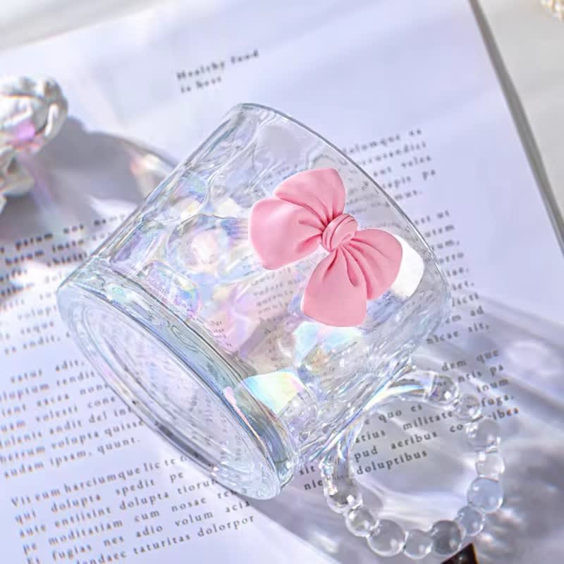 Elegant Bow-Shaped Transparent Glass Cup