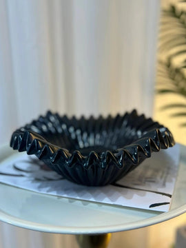 Elegant Kitchen Black Marble Cutlery Bowl