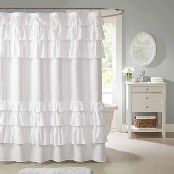 Grace Ruffled Shower Curtain