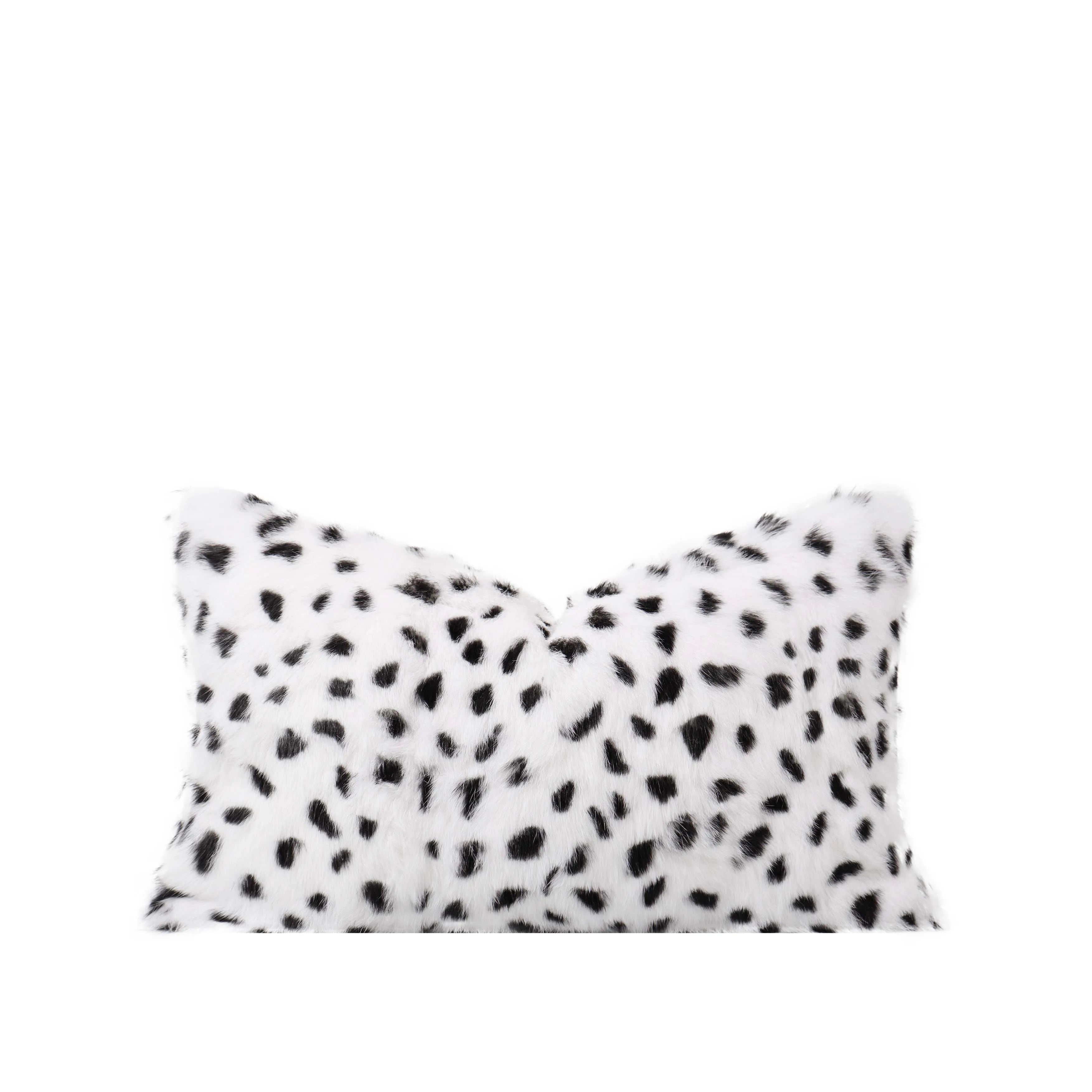 Oh-Spots Waist Pillow Luxury Cony Hair Cushion Covers Decoration Wholesale Custom Bed Sofa Pillow Cover