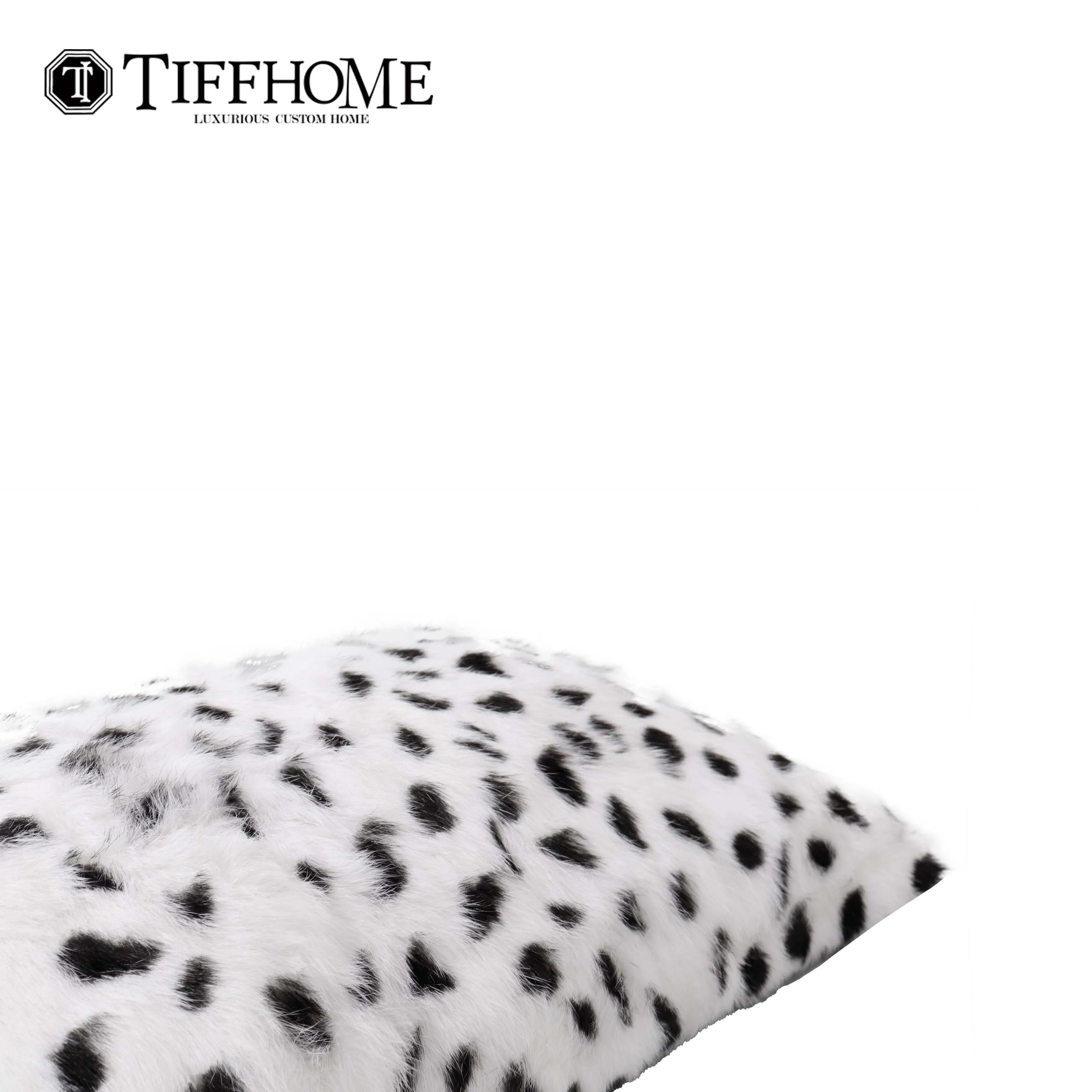 Oh-Spots Waist Pillow Luxury Cony Hair Cushion Covers Decoration Wholesale Custom Bed Sofa Pillow Cover