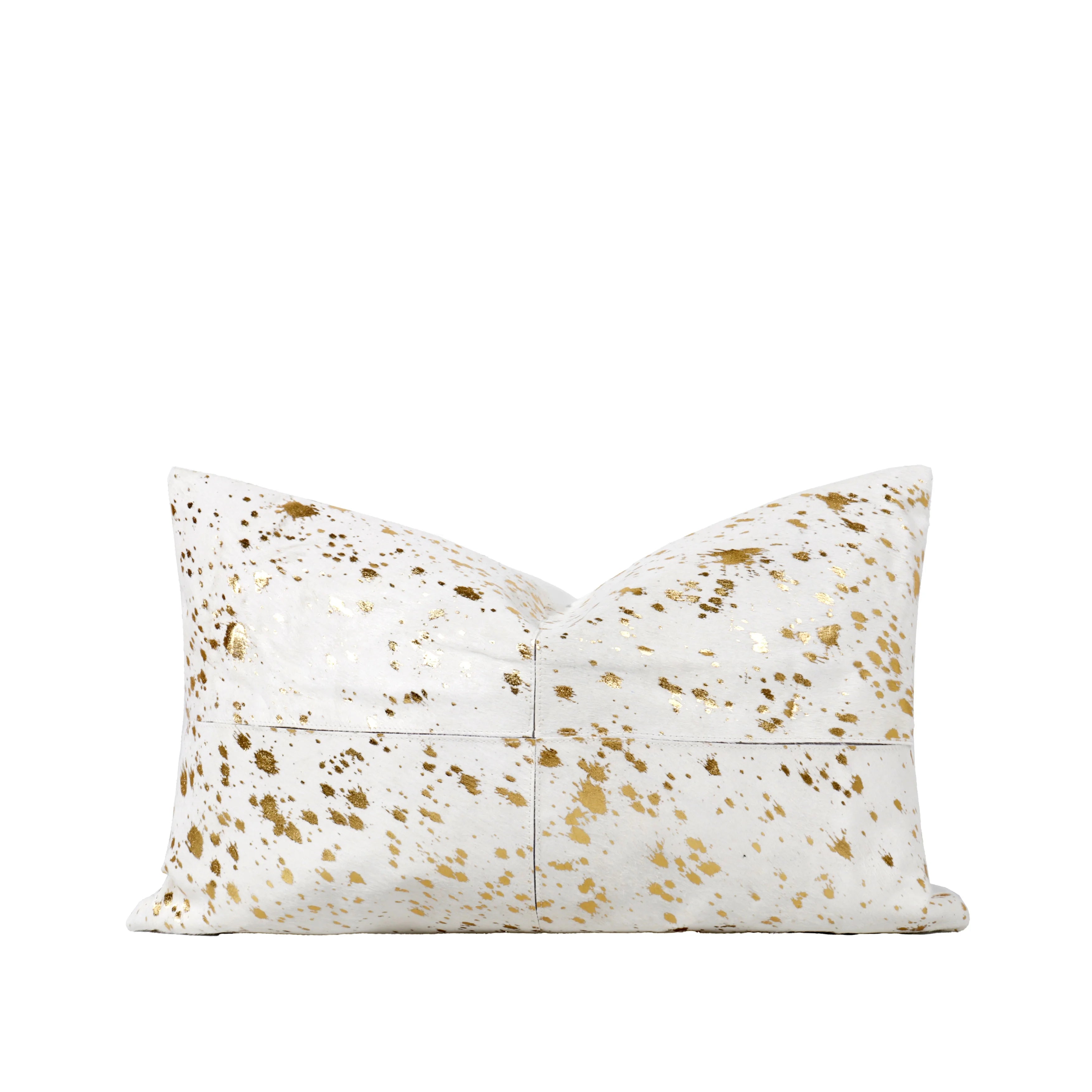 30 x 50 White Horsehair Throw Pillow High Quality Gold Stamping Removable Cover Wholesale Portable and Comfy