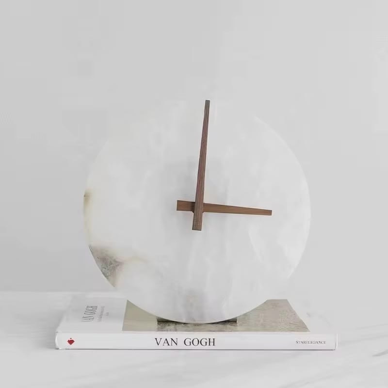 Luxury Art Deco Marble Clock Ornament