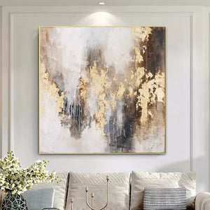 Luxury Gold Abstract Hand Painted Wall Art Canvas
