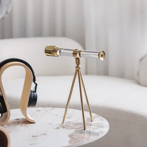 Luxury Metal Crystal Tripod Telescope For Home Decor