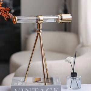 Luxury Metal Crystal Tripod Telescope For Home Decor