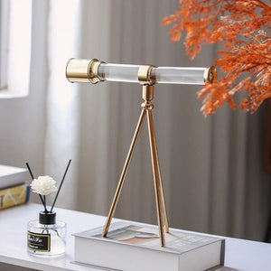 Luxury Metal Crystal Tripod Telescope For Home Decor