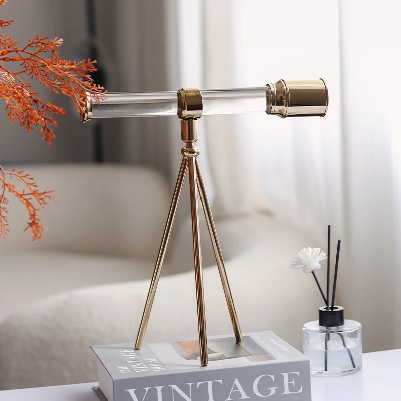 Luxury Metal Crystal Tripod Telescope For Home Decor