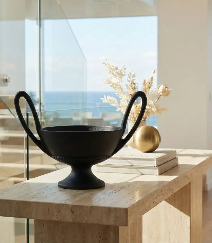Luxury Amphora Dual-Handle Resin Fruit Bowl