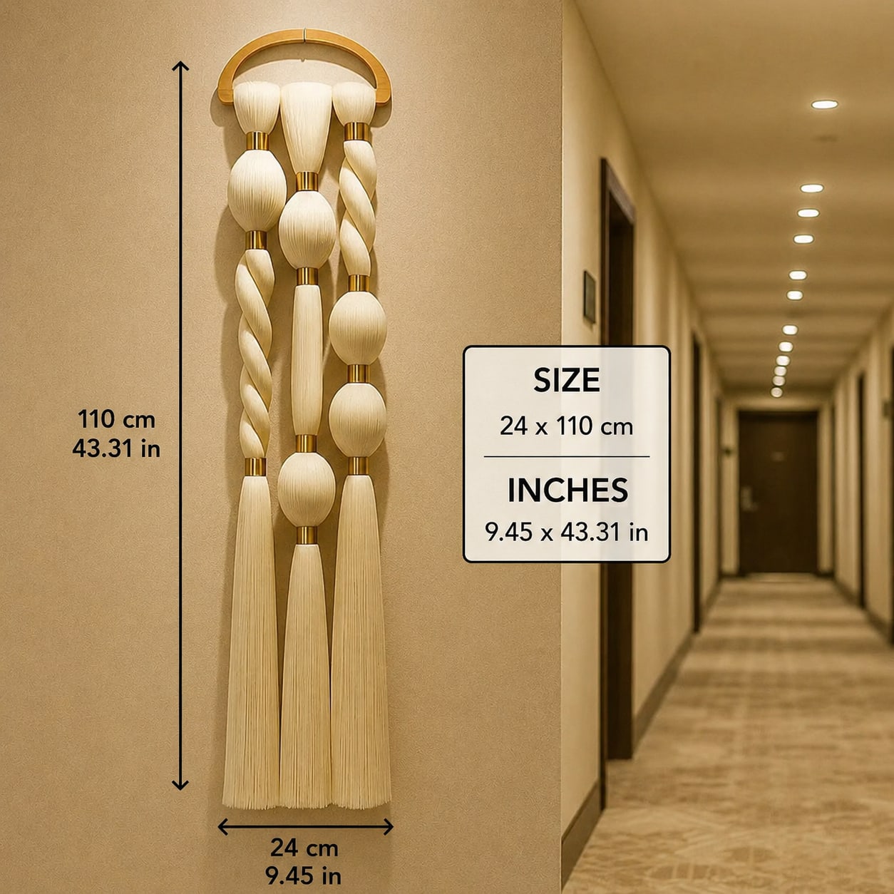Luxury Gold Arch Macrame Wall Hanging