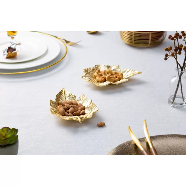 stainless steel golden metal leaves