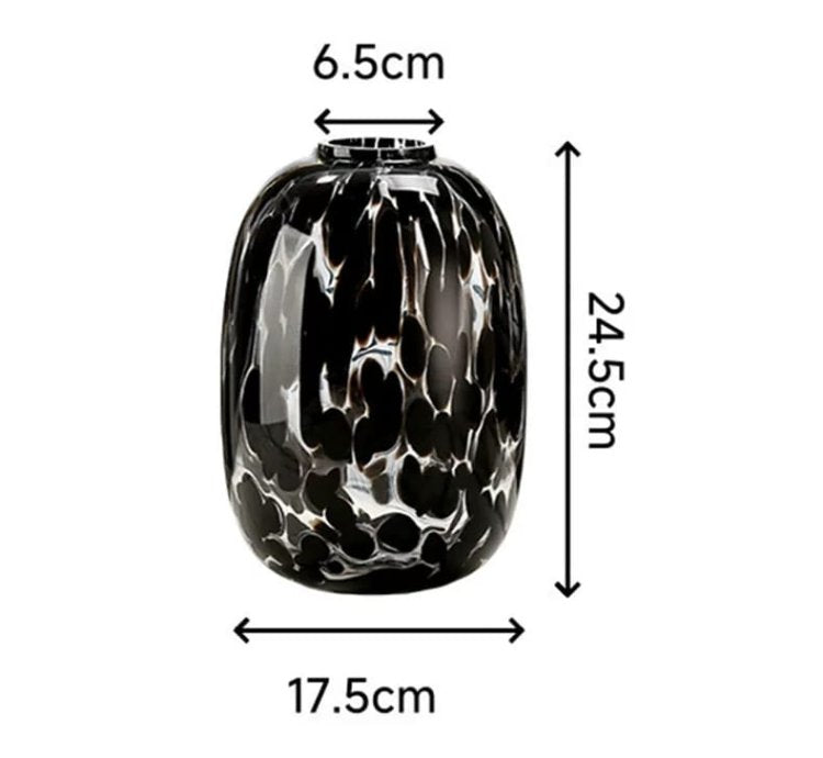 Modern Black Accented Clear Glass Vases
