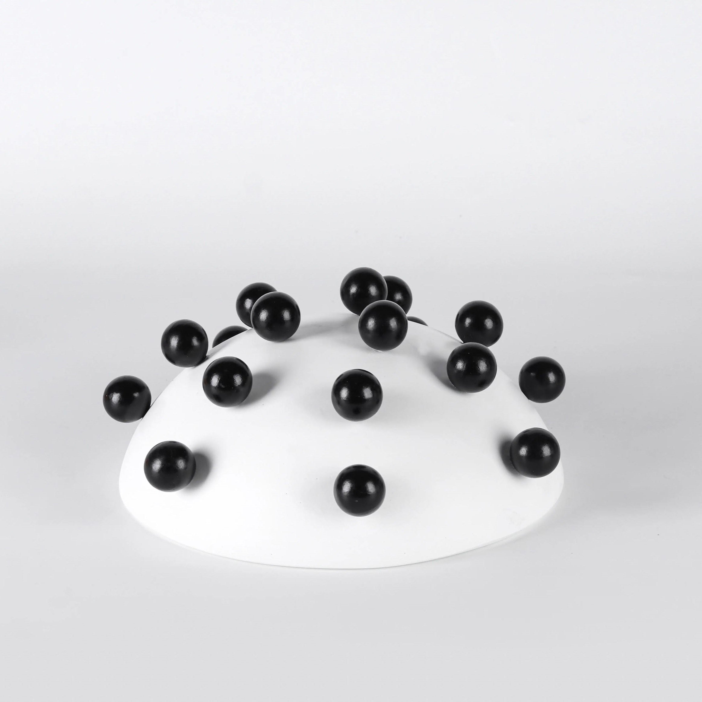 Modern Black White Bumps Round Balls Vase Soft Decor Ornaments